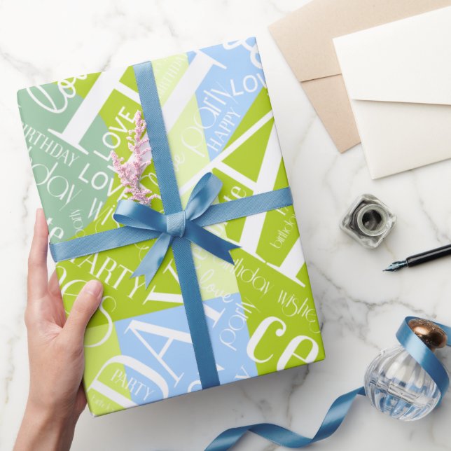 Grönt-ID274 för blocket Add Long Namn Färg Presentpapper (Gåvor)