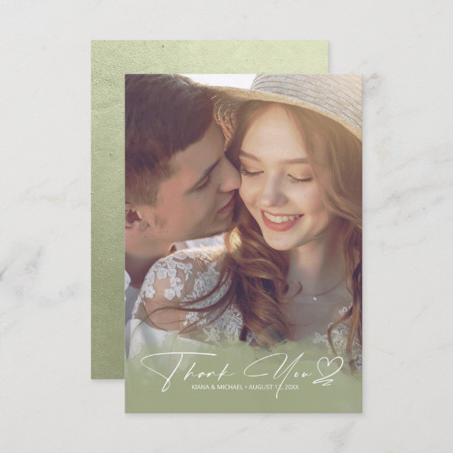 Grönt-ID786 för vattenfärggradient Tack Sage (Fram/baksida)