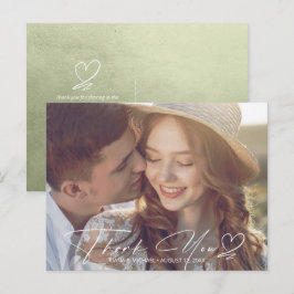 Grönt-ID786 för vattenfärggradient Tack Sage Meddelande Vykort