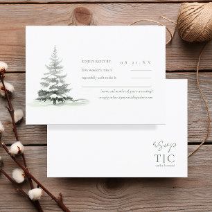 Grönt-ID för Rustic Winter Wedding Forest ID1049 OSA Kort