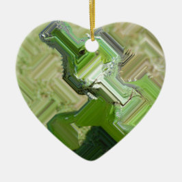 Grönt Iguana Julgransprydnad Keramik