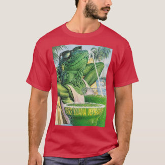Grönt Iguana Margarita T Shirt