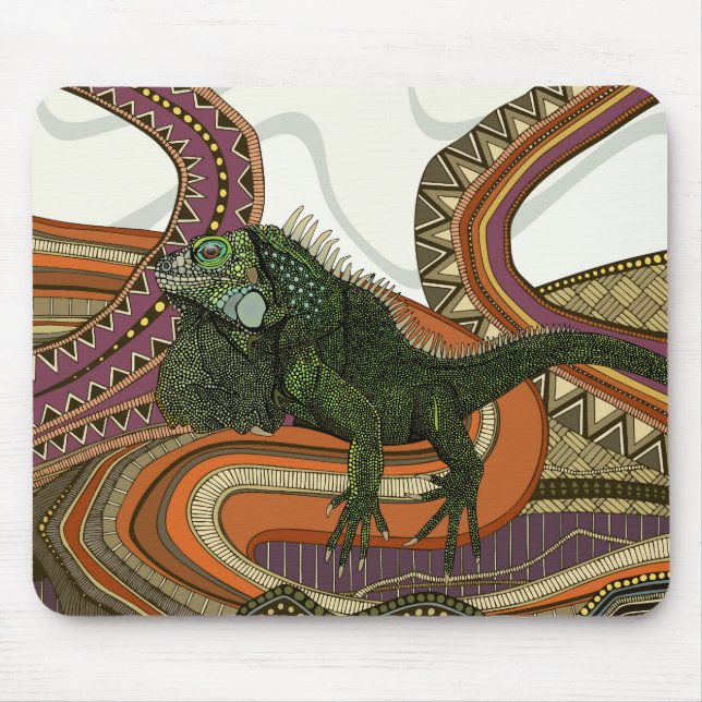 grönt iguana musmatta (Framsidan)