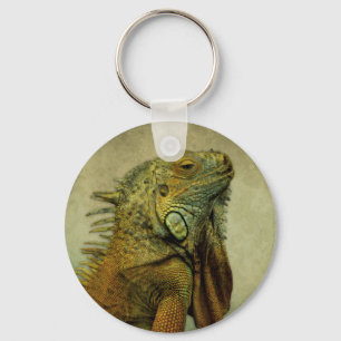 Grönt Iguana Nyckelring