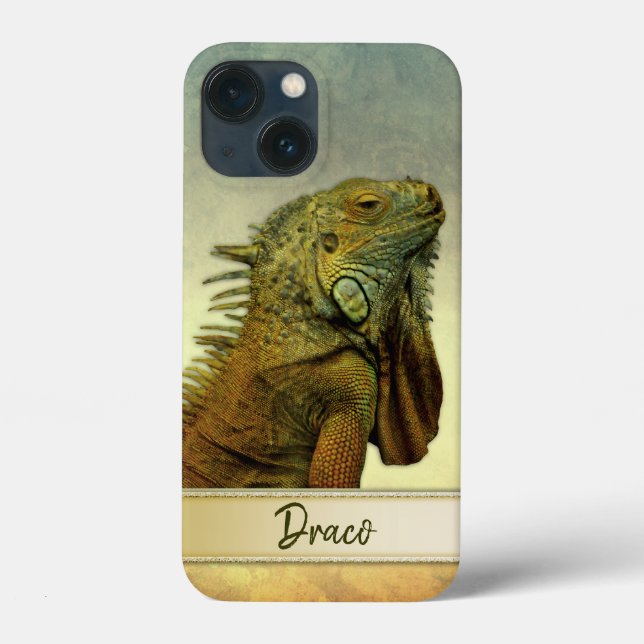 Grönt Iguana Personalizable (Baksida)