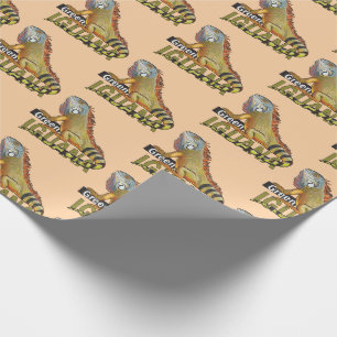 grönt iguana presentpapper