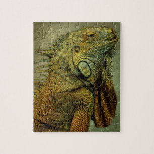 Grönt Iguana Pussel