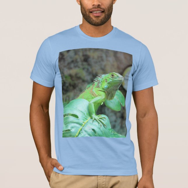 Grönt iguana T-Shirt (Framsida)