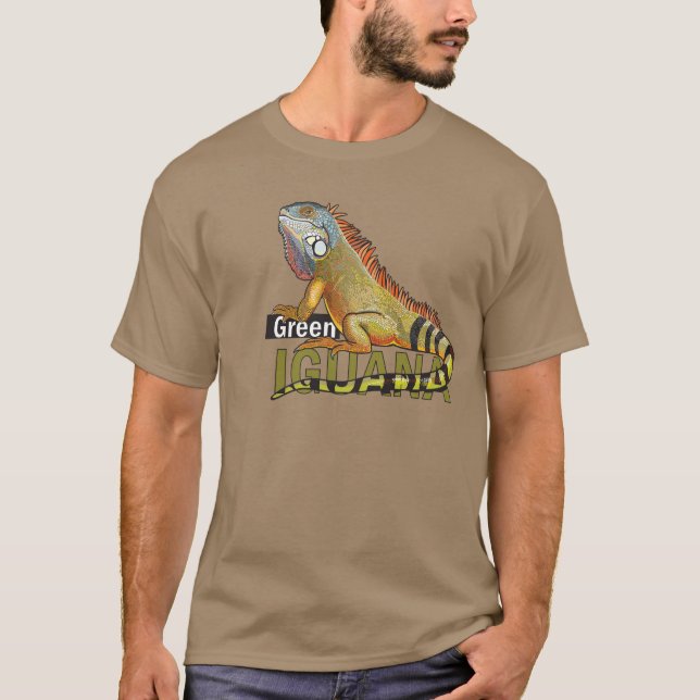 grönt iguana t shirt (Framsida)