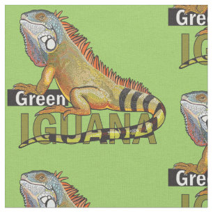 grönt iguana tyg