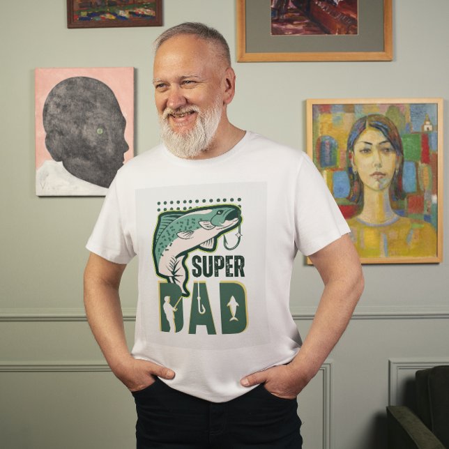 Grönt Illustrated Toppen T-Shirt Pappa (Skapare uppladdad)