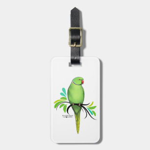 Grönt Indian Ringhead Parrot Bagagebricka