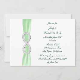 Grönt Infinity Bachelorette Party-inbjudan Inbjudningar