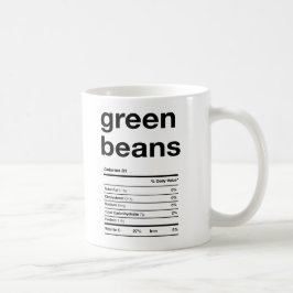Grönt innehåller uppgifter om näringsvärdesinforma kaffemugg