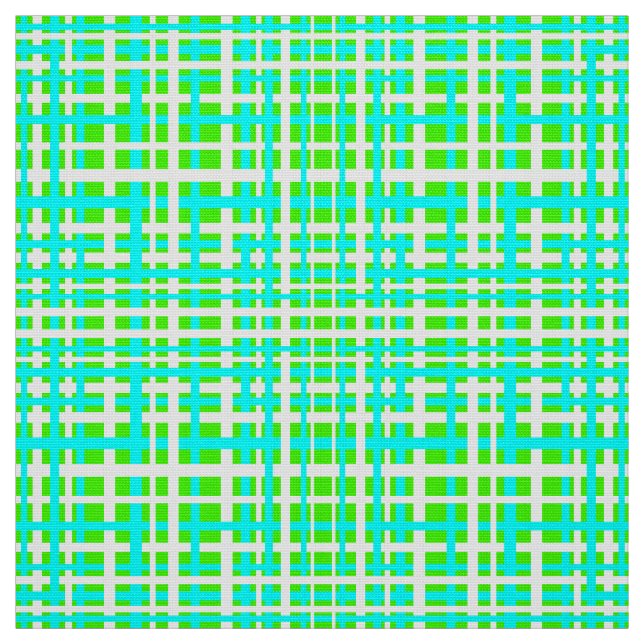 Grönt & Interlocking randar för Aqua Tyg (Provkarta)