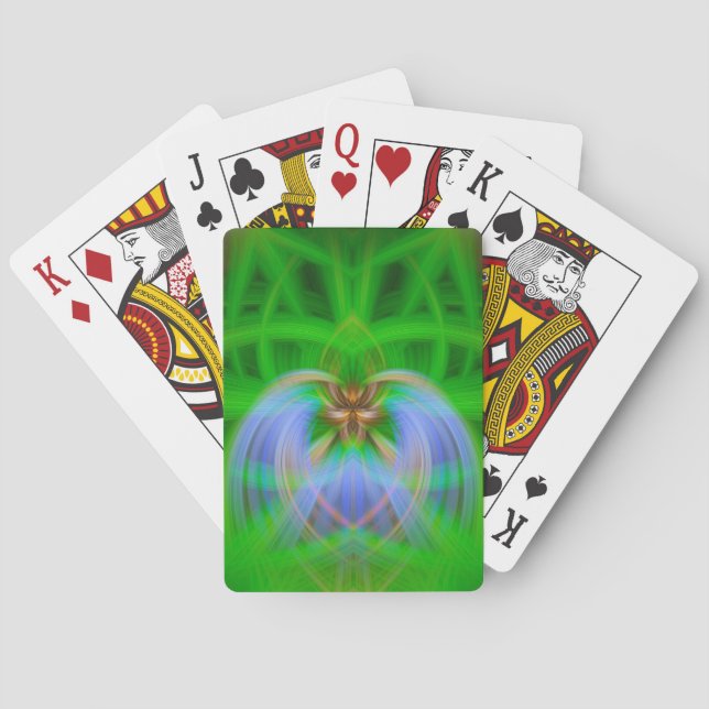 Grönt Intricacy Casinokort (Baksidan)