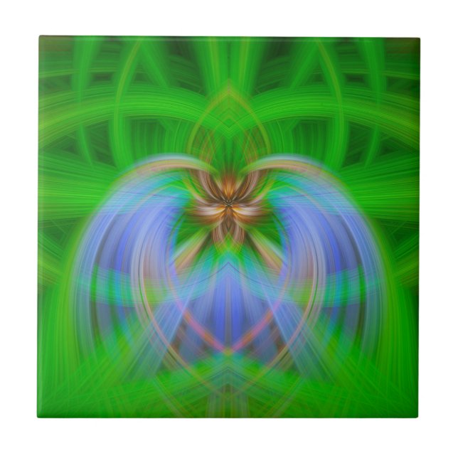 Grönt Intricacy Kakelplatta (Framsidan)