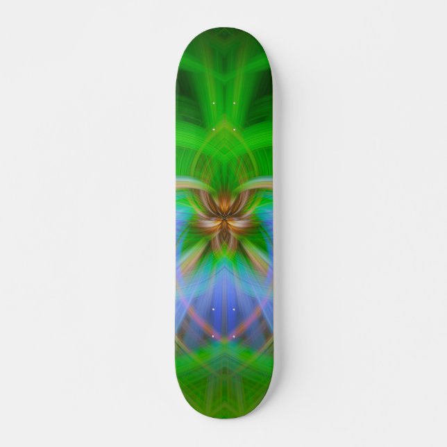 Grönt Intricacy  Mini Skateboard Bräda 18,5 Cm (Framsida)