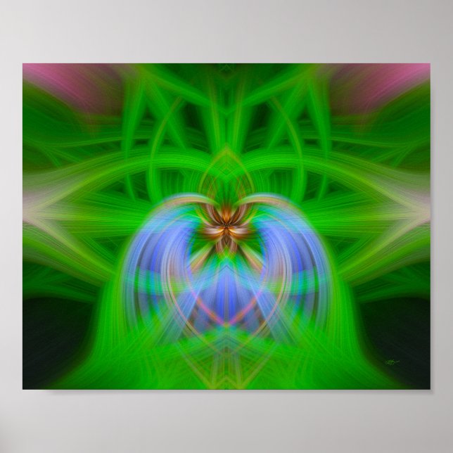 Grönt Intricacy Poster (Framsidan)