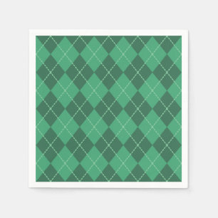 Grönt Irish Argyle Napkins Pappersservett