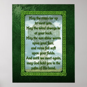 Grönt Irish Bluting Poster