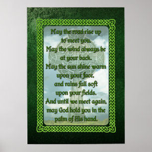Grönt Irish Bluting Poster