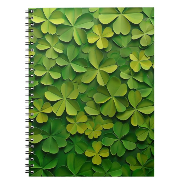 GRÖNT IRISH CELTIC KLÖVER SHAMROCKS ANTECKNINGSBOK (Framsidan)