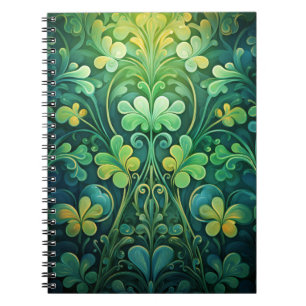 GRÖNT IRISH CELTIC KLÖVER SHAMROCKS ANTECKNINGSBOK