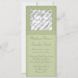 Grönt Irish Celtic Knot Photo Wedding bjudande Inbjudningar