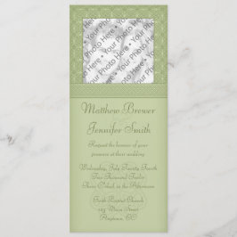 Grönt Irish Celtic Knot Photo Wedding bjudande Inbjudningar