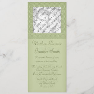 Grönt Irish Celtic Knot Photo Wedding bjudande Inbjudningar