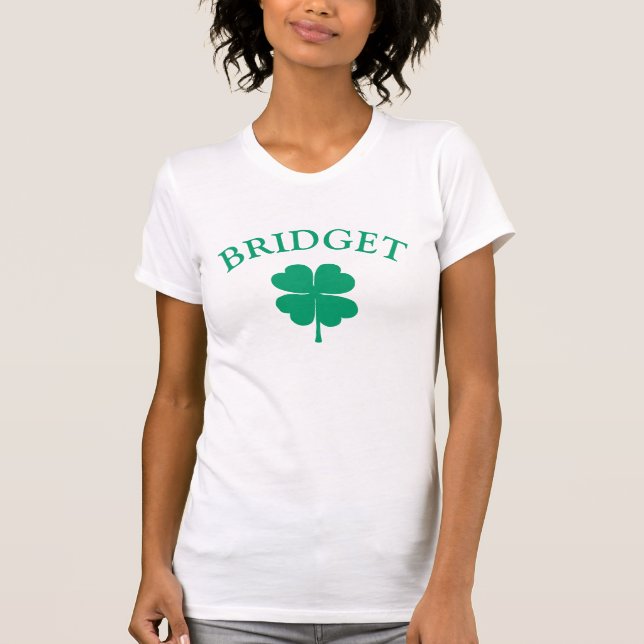 Grönt Irish Fyrklöver St patricks day T Shirt (Framsida)