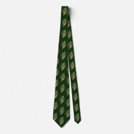 Grönt Irish Harp & Shamrock Neck Tie Slips