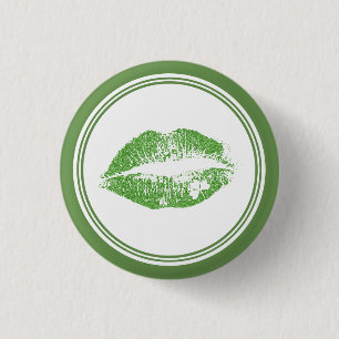 Grönt Irish Kiss & White Circle Ram Knapp