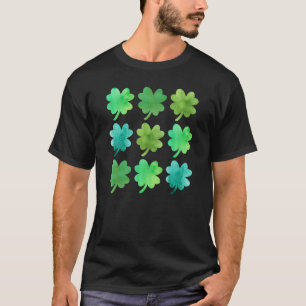 Grönt Irish Lucky Shamrocks Four Löv C St Patrick T Shirt