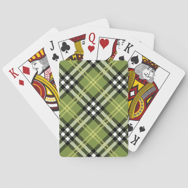 Grönt Irish Play Mönster Casinokort (Baksidan)