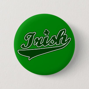 Grönt Irish Shamrock Button Knapp