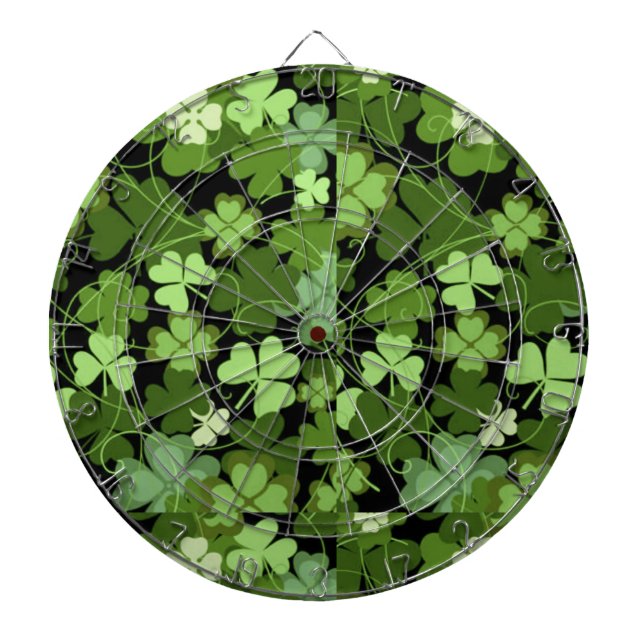 Grönt Irish Shamrock Darttavla (Framsidan)
