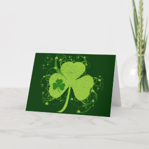 Grönt Irish Shamrock Kort