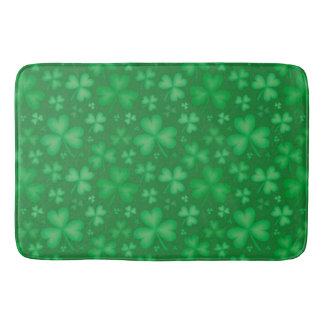 Grönt Irish Shamrock Mönster Bath Mat Badrumsmatta