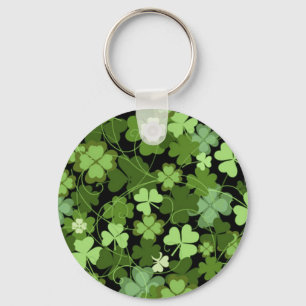 Grönt Irish Shamrock Nyckelring