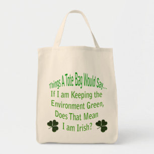 Grönt Irish Tote Bag Tygkasse