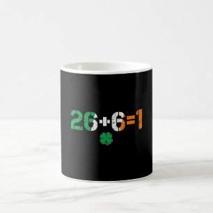 Grönt Irish Unity 26 + 6 = 1 St. Paddy Day Ireland Kaffemugg