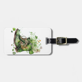 GRÖNT IRLÄNDSKA ARBETSBOOT MED SHAMROCKS FLOWERS BAGAGEBRICKA