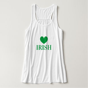 Grönt Irländska St patricks day för hjärtan Linne Med Racerback