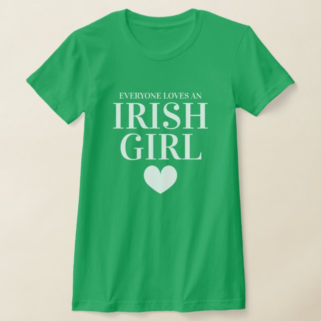 Grönt Irländska St patrick's day T Shirt (Laydown)
