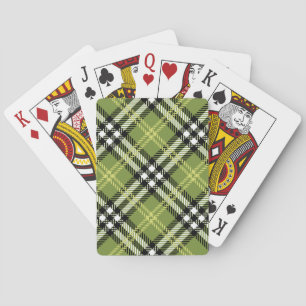 Grönt irländskt plädmönster casinokort