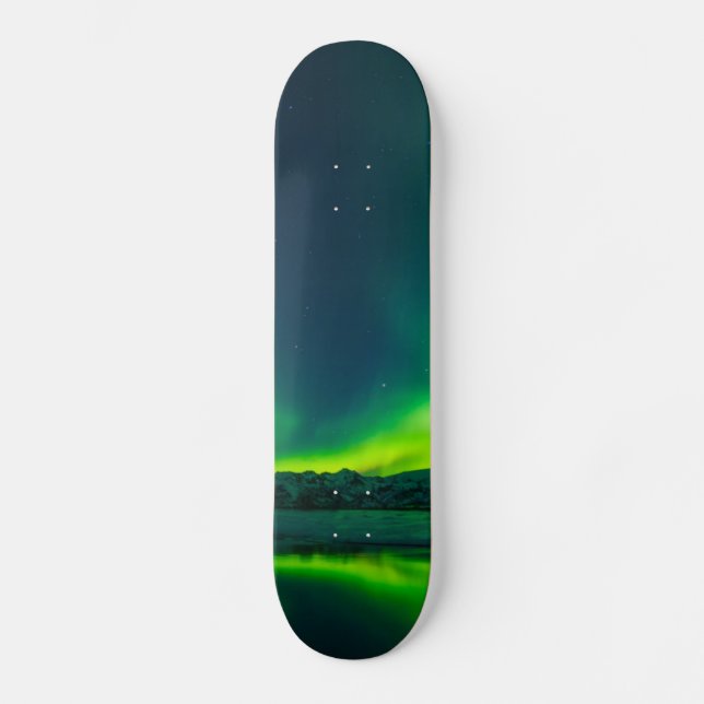 Grönt Island norrsken Skateboard Bräda 21,5 Cm (Framsida)