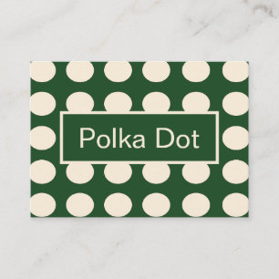 Grönt Ivory Färg Polka Dot Visitkort