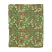 Grönt ivu på guld svartbrun plaid